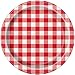 Unique Burger BBQ Picnic Party Supplies Bundle | Large Red Gingham Paper Plates and Luncheon Napkins | Small Plates & Napkins in Images no Longer Included