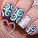 Twinkled T - Nail Vinyl Stencils for Easy Nail Art Design (Swirls)