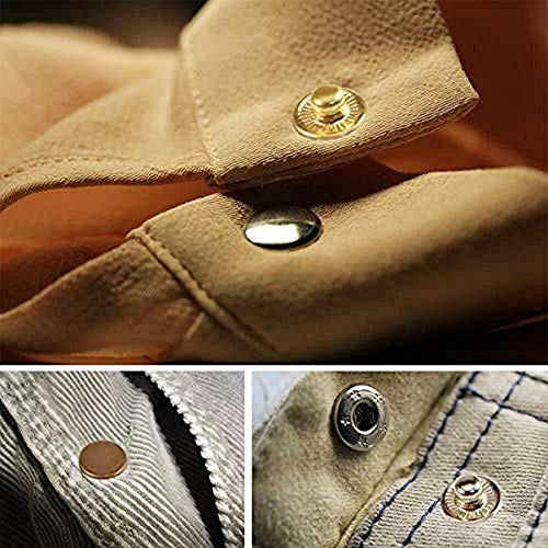 HAUSPROFI Leather Snap Fasteners Kit, 120 Sets Snap Fasteners Clothing Snaps Button Stud Buttons with Fixing Tool Kit for Leather Craft Jacket Wallet Handbag (12 mm) - Thumbnail 7