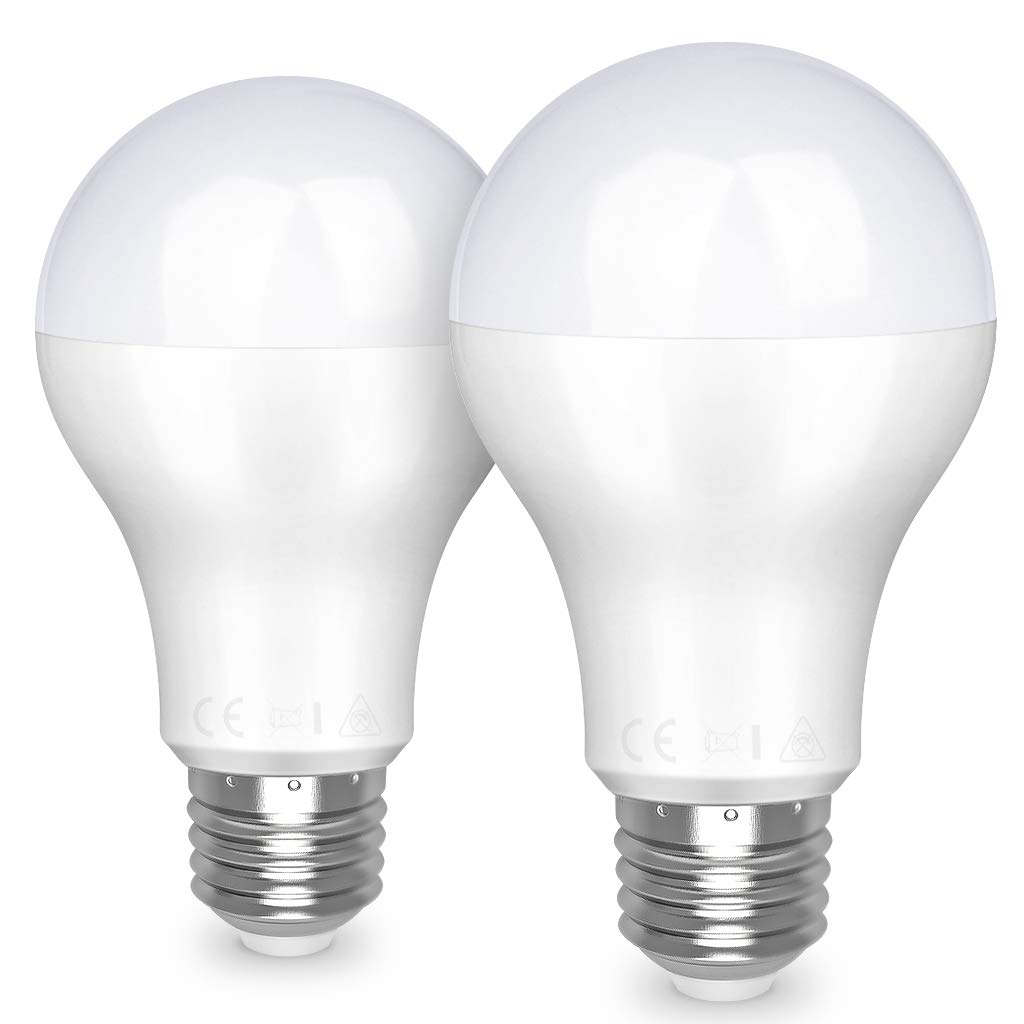 Famitree LED E27 Edison Screw Bulb, 20W (Equivalent to 150W), Warm White, 2452lm, Non Dimmable - Pack of 2