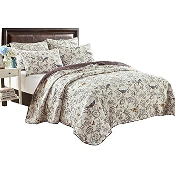 Amazon.com: Patch Magic Finch Orchard 4-Piece Quilt Set