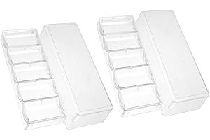 SEWCHICS 2pcs Poker Chips Storage Case with Lid Ps Material 100-count Poker Chip Tray Rack Organizer