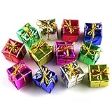 Leoy88 12pcs Small Christmas Tree Gift Box Ornaments Decorations