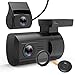 Dual Dash Cam, Veckle Mini 0906 Dual Channel 1080P FHD Dashboard Camera Recorder with GPS, CPL Filter, Sony Night Vision Exmor Sensor, 7 Lens Wide Angle 1.5 inch LCD, Loop Recording Dash Cam for Car