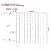 Ucharge LED001, Wedding Christmas Holiday Party Home Garden B Curtain Icicle Lights, 300 LED, x 9.8ft, 8 Modes Fairy String Li, Warm White