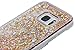 S7 Case Floating Liquid Style , Diamond Flowing Liquid Bling Glitter Sparkle Quicksand BLLQ Hard PC Case for Samsung Galaxy S7 , Diamond Twinkle Gold