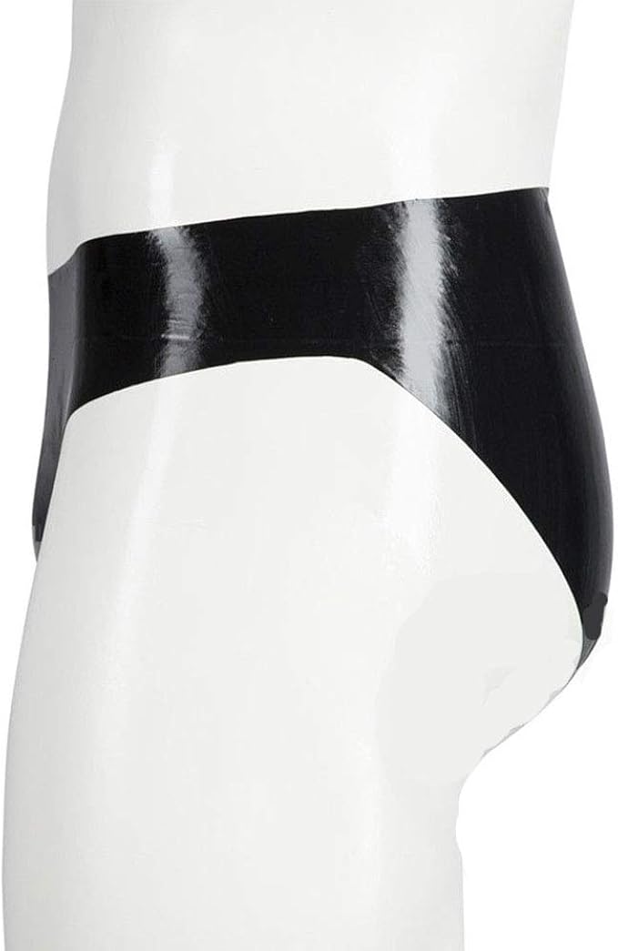 Sexy Mann Gummi Latex Shorts Slips Unterwäsche mit Loch Handmade