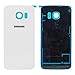 LUVSS New Back Glass Replacement for [Samsung Galaxy S6 Edge] G925 (All Carriers) Rear Cover Glass Panel Case Door Housing with Adhesive Preinstalled Repair Part (White)