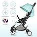 Green Deluxe Dual-Brake Single Baby Stroller, Portable Light Weight Travel Pram, Large Water Resistant Umbrella Canopy for Infant Toddler, Boys, Girls Unisex 3 Month, 1, 2 Year Old and UP