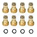 HQMPC Garden Hose Quick Connector 3/4 inch GHT Brass Easy Connect Fitting Male Only (3/4" 8PCS) primary