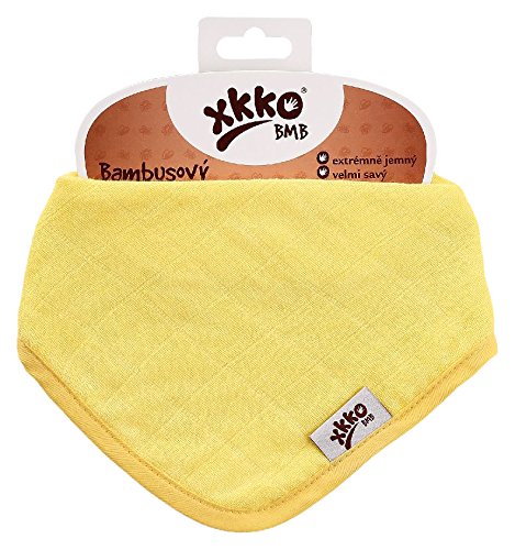 XKKO Bmbbn D002 A Bamboo Muslin Bandana, Head Scarf or bib Yellow