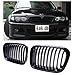 Heart Horse Front Kidney Grills Compatible With B-MW E46 Sedan 320i 325i 325xi 323i 328i 330i 4D 4 Door 1998-2001 Gloss Black