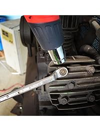 PowRyte Pistola de calor de doble temperatura de 1500 vatios, 572°F 1022°F (572.0 °F 1,022.0 °F), con protección contra sobrecarga, con 4 boquillas para pelar pintura, doblar tuberías, aflojar pernos oxidados, mango de goma de diseño ergonómico