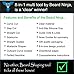 The BEARD NINJA - Beard Shaping Tool Template. Clear Shaper Guide for Lineup & Edging. Transparent Stencil Styling Goatee, Mustache & Neckline + Curve/Step or Straight Cut +Anti-Slip Grip (Blue)