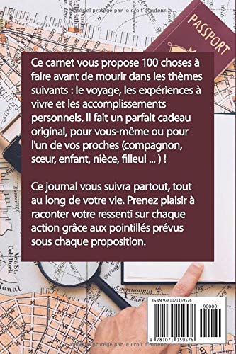 Amazon Fr Bucket List 100 Choses A Faire Avant De Mourir Voyage Experiences Accomplissements Personnels Bufalo Diana Livres
