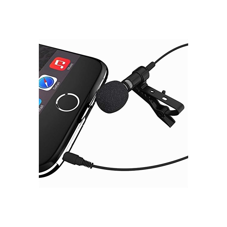 Collar Mic 3.5mm Clipon Mini Lapel Lavalier Microphone for Android/iOS