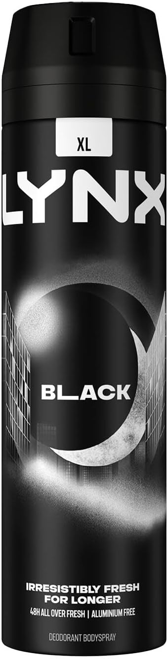 Lynx Black Aerosol Anti Perspirant Deodorant XL 200ml Masculine Aromatic