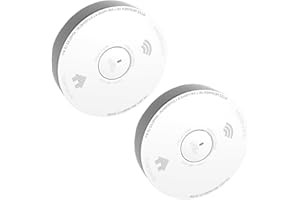 Combination Smoke and Carbon Monoxide Detector Alarm, 2-Pack Beeps Warning Smoke and CO Alarms for Basements Travel Home Offi