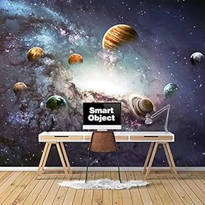 Wall Murals for Bedroom Great Universe Giant Planets Removable Wallpaper Peel and Stick Wall Stickers - 66x96 inches
