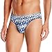 2(X)IST Men's Sliq Micro Brief, Mosaic Print/Blue, Large