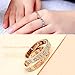 Love Ring-Zircon Rome Digital Ring ,Rose Gold(8)