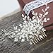 Denifery Bridal Pearl Hair Comb Wedding Hair Comb Ivory Headpiece Delicate Pearl Hair Piece Crystal and Pearl Bridal Hair Comb Wedding Accessory Rhinestone Hair Piece (Silver)