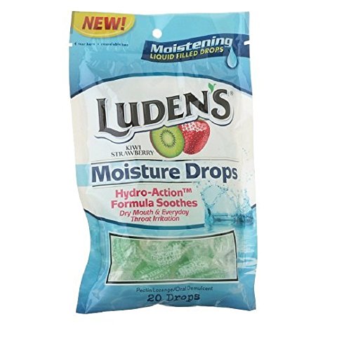 Luden's Moisture Drops Hydro-Action Formula Soothies, Kiwi Strawberry 20 ea(pack of 3)