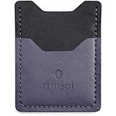 Handmade Minimalist 100% Genuine Leather Card Holder Slim No Machine Artisan Craft Cash Area Durable Everyday Carry Card Holder Elegant Durable for Work, Travel, Carry, Gift For Everyone (Gray Black)
