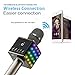 NASUM LED Wireless Karaoke Microphone, Handheld Cellphone Karaoke Player,H8 Karaoke Mic Built in Bluetooth Speaker,Karaoke MIC Machine for Home KTV with Carry Case,2600mAh,Black