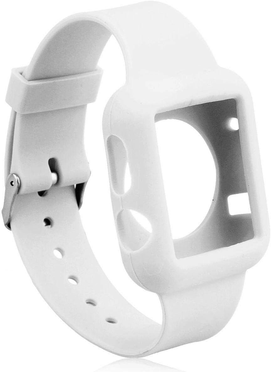 For Apple Watch Series 1 Sport 38mm Full Protective Silicone Soft Wrist Band Strap White Price In Uae Amazon Uae Kanbkam