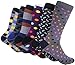 Mio Marino Mens Dress Socks - Fun Colorful Socks for Men - Cotton Funky Socks - 6 Pack - Classy Collection - 13-15