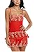 Avidlove Women Lingeries Embroidery Babydoll Lace Outfits Transparent Chemises Red XXL