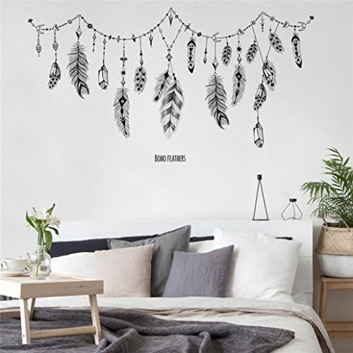 Plane Wall Stickers,TPTPT Creative Design Modern Minimalist Style Feather Wall Stickers for Doors and Windows/Kitchen/Living room/Office (A)
