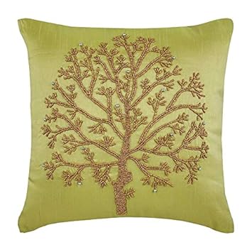 Amazon Com Decorative Green Euro Pillowcases 26x26 Inch Silk