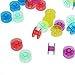 PIXNOR 25pcs Plastic Empty Sewing Machine Bobbins Spools with Storage Case for Brother Janome Singer Elna