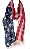 American Flag Scarf cotton scarf, summer color. skinny scarf, modern scarf