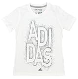 Adidas Youth Big Girls Sparkle Graphic Tee, White