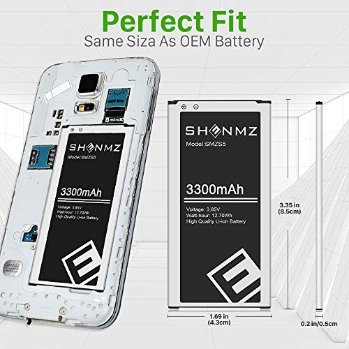 Galaxy S5 Battery,[Upgraded] 3300mAh Li-ion Replacement Battery for Galaxy S5 AT&T G900A,G900F,G900H,G900R4,I9600,SM-G900V,SM-G900P,SM-G900T,EB-BG900BBC [3 Years Warranty] - Thumbnail 5