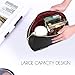 ProCase Cosmetic Makeup Bag, Handy Purse Makeup Pouch Clutch Organizer Travel Storage Bag for Women Skincare Facial Cleanser and Beauty Stuff -Small, Black