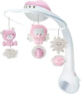 Infantino 3-in-1 Projector Musical Mobile Rose Convertible Night Light