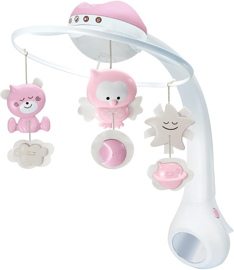 Infantino 3-in-1 Projector Musical Mobile Rose Convertible Night Light