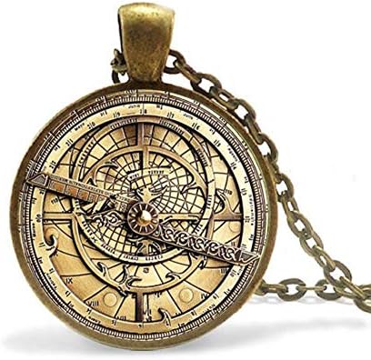 Necklace Glass Mens Astrolabe Women Best Friends Pendant
