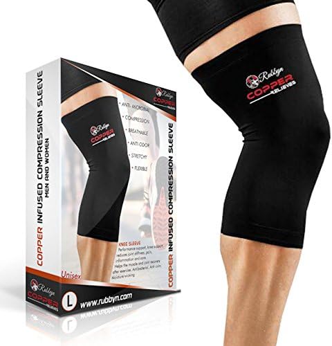 Knee Compression sleeve for avg plus size Large Big Legs. Knee Brace Patella Stabilizer, powerlifting, weightlifting, pain relief. Knee brace for Meniscus tear.Copper Knee sleeves for women,men &amp; kids