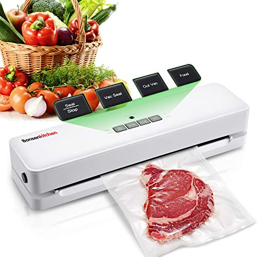 Bonsenkitchen Vacuum Sealer Machine, Compact Food Vacuum Sealer for