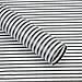 BBJ WRAPS Striped Flower Packaging Paper Waterproof Flower Wrapping Paper Floral Bouquet Gift Packaging Supplies 20 Counts (Black)