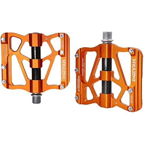 orange metal bike pedals