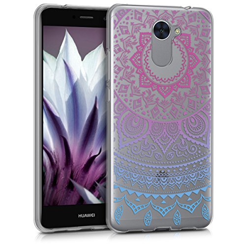 kwmobile Crystal Case Cover for Huawei Y7 / Y7 Prime TPU silicone IMD design protective case - soft mobile cover Design Indian sun