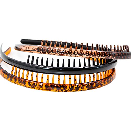Prettyou colorful headbands no slip teeth comb hairband…