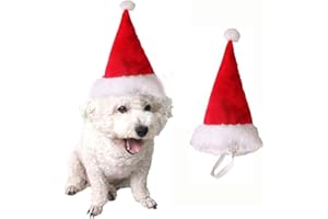 ABLAZE ZAI Bolbove Adjustable Pet 3D Christmas Santa Hat for Cats Small Dogs Holiday Red (Small)