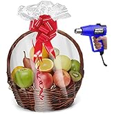 Purple Q Crafts Shrink Wrap Basket Bags For Gift Baskets Clear cellophane PVC Shrink Bags 24"X 30" (5 Pack)